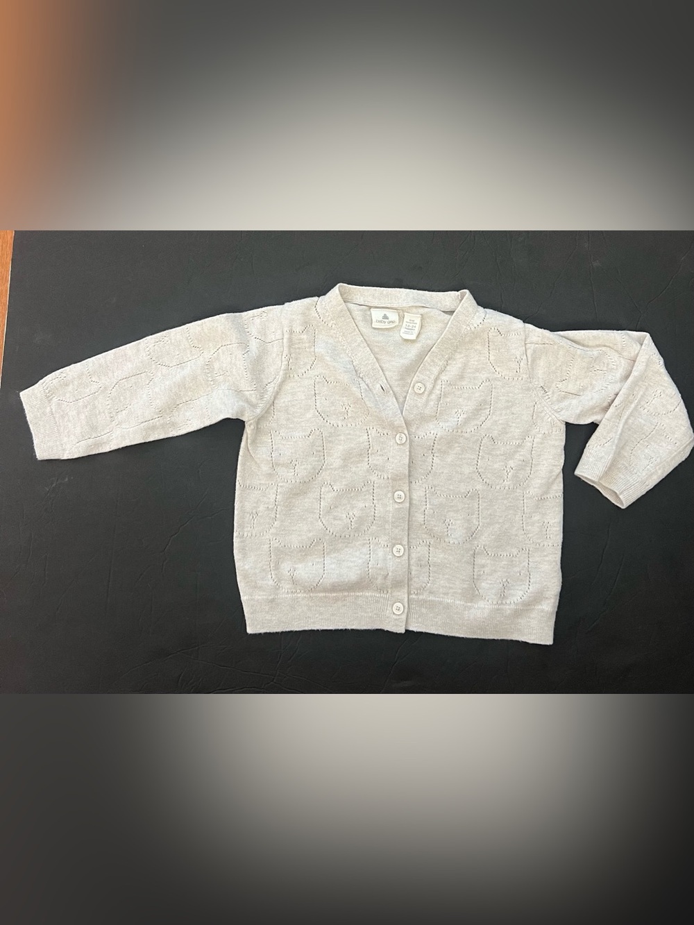 18-24M GAP Light Gray cream Knit Kids baby Cardigan. NWOT